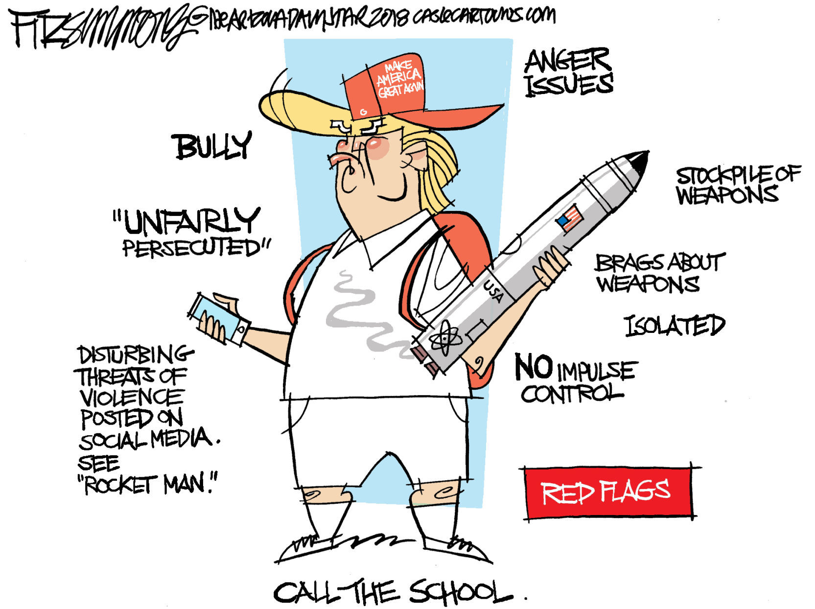 Daily Fitz Cartoon: Red flags